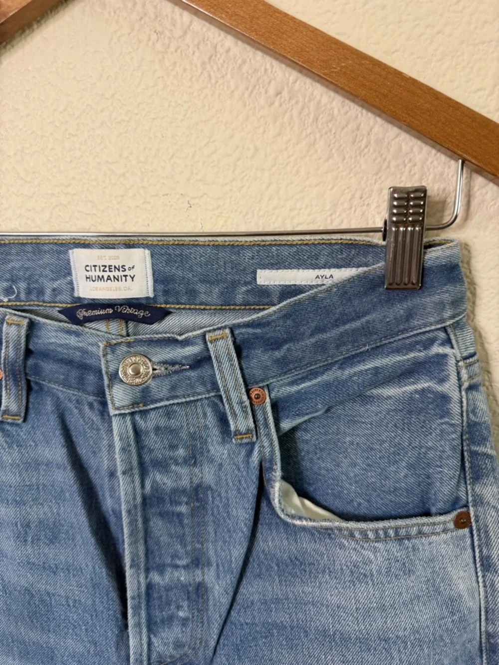 NEW CITIZENS OF HUMANITY Raw-Hem Ayla Cropped Jeans Doheny Womens Size 24